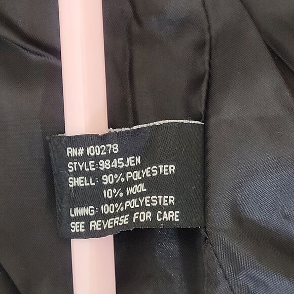 Last‎ Kiss Red Tartan Fall Winter Christmas Woven Plaid Belted Peacoat Medium - Picture 4 of 7